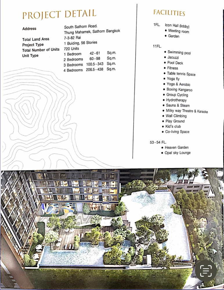 Supalia Icon Sathorn: 1+1bed 57.5sqm. 11,700,000 Am: 0656199198