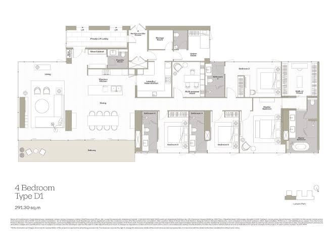 Dusit Residences: 291.31sqm 4+1bed 4.5bath 135,000,000 Double Volume Living corner unit Am: 0656199198